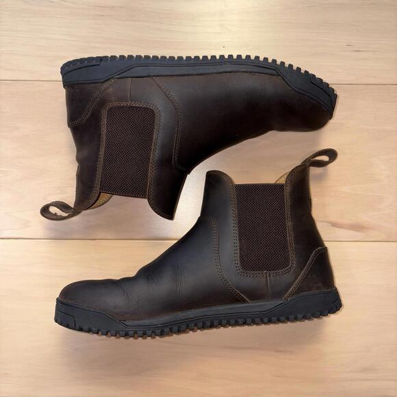 Xero Shoes Ridgeway Chelsea Boots Mens Size 9.5 Brown Leather Barefoot - Picture 3 of 8